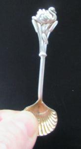 Victorian Hallmarked Silver Salt Dish and Spoons / Pin Cushions. Matching Swan Spoons In Fitted Case