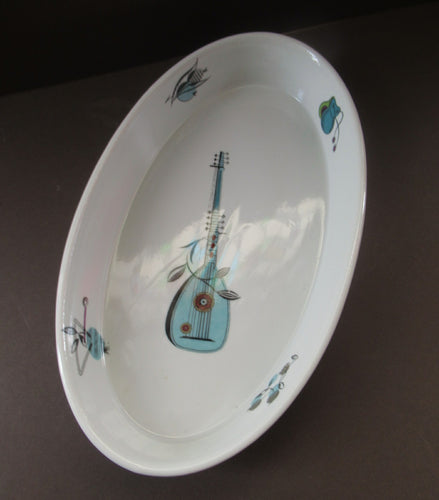 1960s Royal Worcester Oval Open Serving Dish Rare Fiesta Pattern