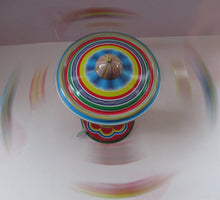 Load image into Gallery viewer, Products Vintage 2000 SCHYLLING Rocket Ride Carousel. Tin Plate Clockwork. Rotating Rockets. BOXED
