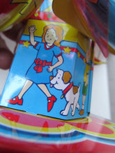 Load image into Gallery viewer, Products Vintage 2000 SCHYLLING Rocket Ride Carousel. Tin Plate Clockwork. Rotating Rockets. BOXED
