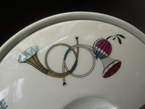 1960s Royal Worcester Fiesta Pattern Lidded Serving Bowl or Tureen