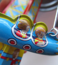 Load image into Gallery viewer, Products Vintage 2000 SCHYLLING Rocket Ride Carousel. Tin Plate Clockwork. Rotating Rockets. BOXED
