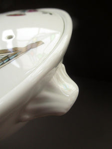 1960s Royal Worcester Fiesta Pattern Lidded Serving Bowl or Tureen