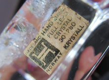 Load image into Gallery viewer, PAIR of Vintage 1970s NORWEGIAN Hadeland Clear Crystal Glass Paperweights: Abstract Viking Ship &amp; Runic Patterns
