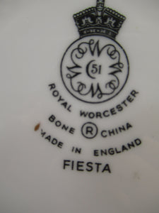 Royal Worcester Shallow Bowl Pudding Bowl 1960s Fiesta Pattern