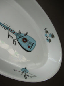 1960s Royal Worcester Oval Open Serving Dish Rare Fiesta Pattern