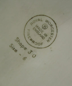 1960s Royal Worcester Oval Open Serving Dish Rare Fiesta Pattern