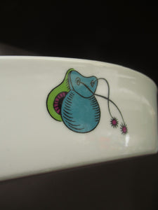 1960s Royal Worcester Oval Open Serving Dish Rare Fiesta Pattern