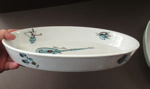 1960s Royal Worcester Oval Open Serving Dish Rare Fiesta Pattern
