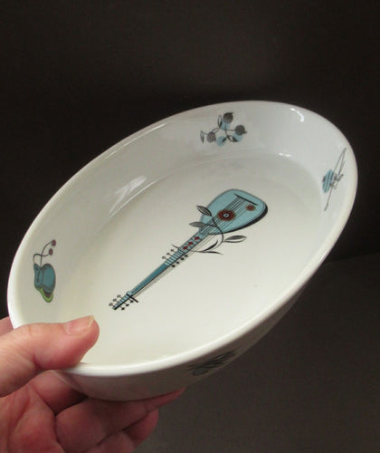 1960s Royal Worcester Oval Open Serving Dish Rare Fiesta Pattern