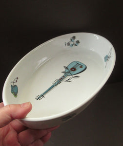 1960s Royal Worcester Oval Open Serving Dish Rare Fiesta Pattern