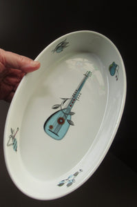 1960s Royal Worcester Oval Open Serving Dish Rare Fiesta Pattern