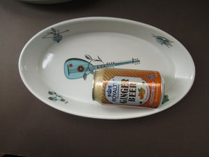 1960s Royal Worcester Oval Open Serving Dish Rare Fiesta Pattern