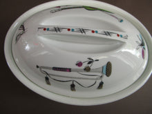 Load image into Gallery viewer, 1960s Royal Worcester Oval Serving Lidded Dish Rare Fiesta Pattern

