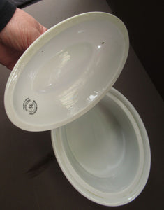 1960s Royal Worcester Oval Serving Lidded Dish Rare Fiesta Pattern