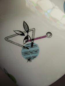 1960s Royal Worcester Oval Serving Lidded Dish Rare Fiesta Pattern