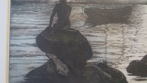 Kai Seligmann Colour Etching The Little Mermaid Langelinie