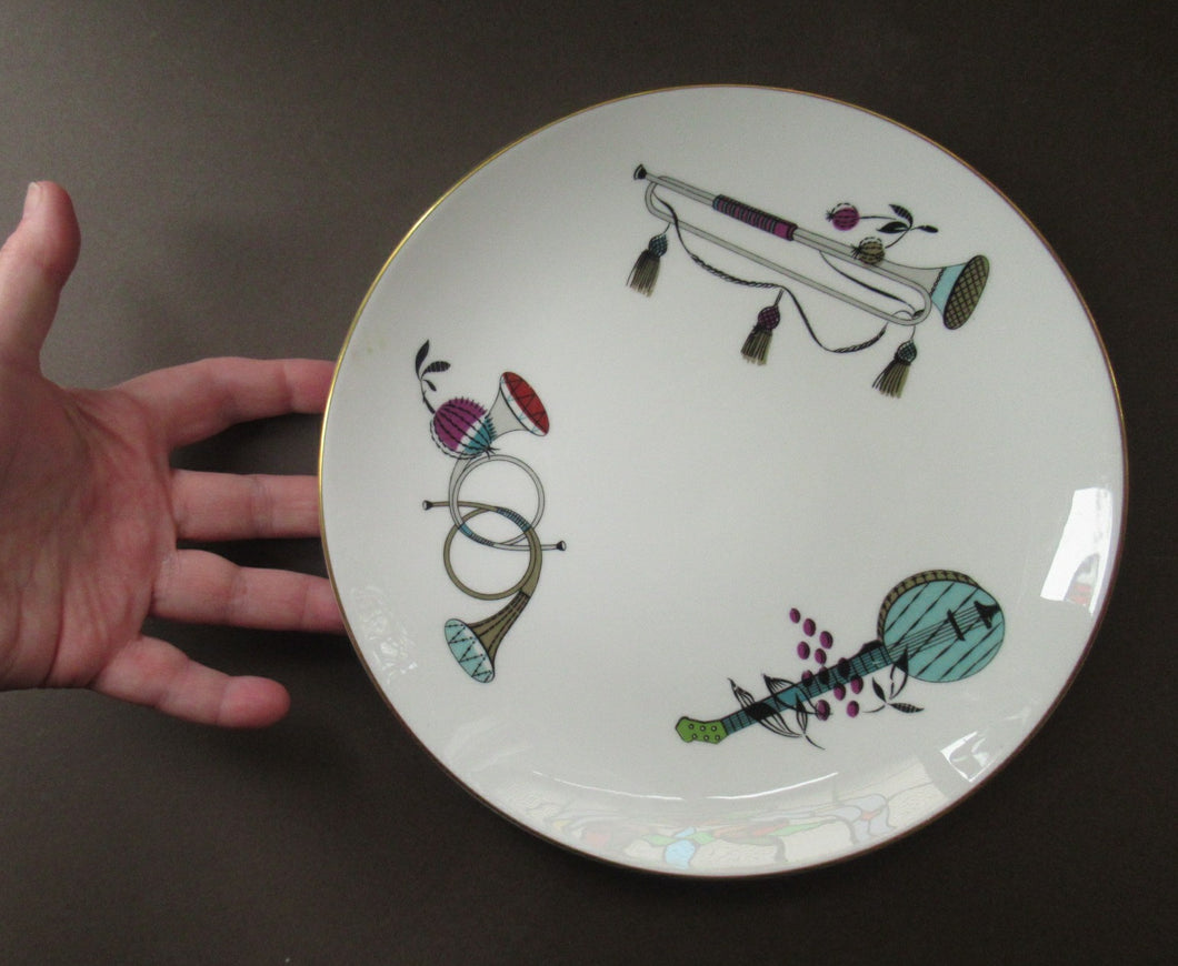 Royal Worcester 1960s Rare Fiesta Pattern Dessert Plate 