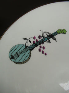 Royal Worcester 1960s Rare Fiesta Pattern Dessert Plate 