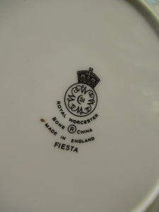 Royal Worcester 1960s Rare Fiesta Pattern Dessert Plate 