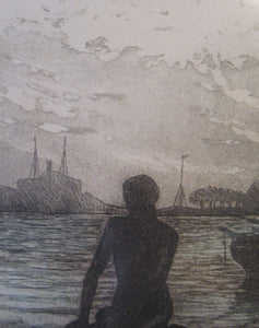 Kai Seligmann Colour Etching The Little Mermaid Langelinie