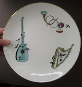 Royal Worcester 1960s Rare Fiesta Pattern DINNER Plate 