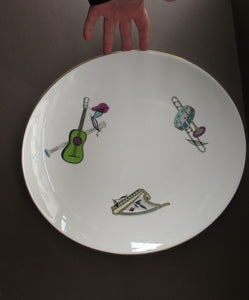 Large Royal Worcester Serving Platter: 1960s Fiesta Pattern