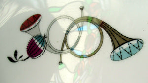 RARE Pattern. MASSIVE SERVING PLATTER. 1960s Royal Worcester Porcelain Dinner Wares. FIESTA.  16 1/4 X 14 1/2 inches