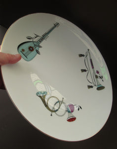 Large Royal Worcester Serving Platter: 1960s Fiesta Pattern