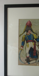 Antique GEORGIAN Satirical Print: Turkey in Danger or Mirror of 1806.