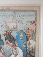 Load image into Gallery viewer, Antique GEORGIAN Satirical Print: The Allied Gourmands Taking a Luncheon; or the Turkey in Danger (1828)
