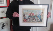 Load image into Gallery viewer, Antique GEORGIAN Satirical Print: The Allied Gourmands Taking a Luncheon; or the Turkey in Danger (1828)
