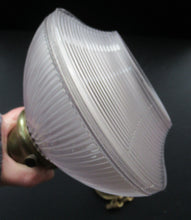 Load image into Gallery viewer, 1920s GENUINE Glass Holophane Hanging Lamp Shade - complete with all original brass fittings
