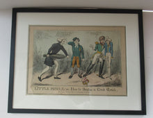 Load image into Gallery viewer, Antique GEORGIAN Satirical Print: Little Pickle; or, How to Decline a Greek Article (1830)
