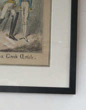 Load image into Gallery viewer, Antique GEORGIAN Satirical Print: Little Pickle; or, How to Decline a Greek Article (1830)
