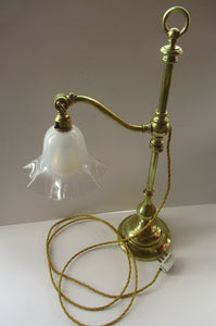 Antique Brass GEC Desk Lamp Pump Lamp Rewired