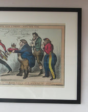 Load image into Gallery viewer, William Heath ORIGINAL Georgian Satirical Print entitled: Who&#39;ll Have a Crown - Now&#39;s Your Time. Published 1830
