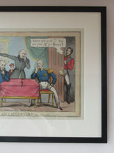 Load image into Gallery viewer, Antique GEORGIAN Satirical Print: Anticipation.  Honi soit qui mal y pense (1830)
