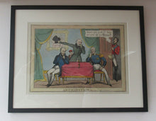 Load image into Gallery viewer, Antique GEORGIAN Satirical Print: Anticipation.  Honi soit qui mal y pense (1830)
