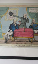 Load image into Gallery viewer, Antique GEORGIAN Satirical Print: Anticipation.  Honi soit qui mal y pense (1830)
