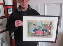 Load image into Gallery viewer, Antique GEORGIAN Satirical Print: Anticipation.  Honi soit qui mal y pense (1830)

