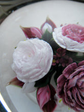 Load image into Gallery viewer, Rare RICK AYOTTE Limited Edition 1995 Cushion Cut Paperweight: Floral / Roses. LARGE SIZE 
