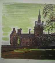 Load image into Gallery viewer, Edwin La Dell Colour Lithograph Fettes College  Edinburgh Pencil Signed

