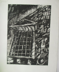 1980s Jo Ganter Etching Inspired by Piranesi Pencil Signed