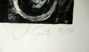 1980s Jo Ganter Etching Inspired by Piranesi Pencil Signed