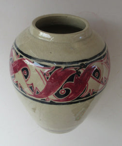 Antique Scottish Studio Pottery Stoneware Vase SIGNED
