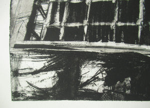 1980s Jo Ganter Etching Inspired by Piranesi Pencil Signed