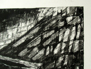 1980s Jo Ganter Etching Inspired by Piranesi Pencil Signed