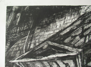 1980s Jo Ganter Etching Inspired by Piranesi Pencil Signed