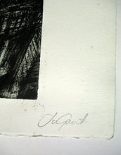 Load image into Gallery viewer, 1980s Jo Ganter Etching Inspired by Piranesi Pencil Signed
